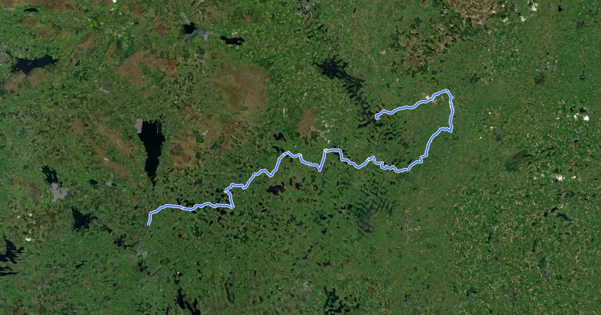 Маршрут Kingfisher Cycle Trail - Southern Loop (Ride 2) на спутниковом снимке