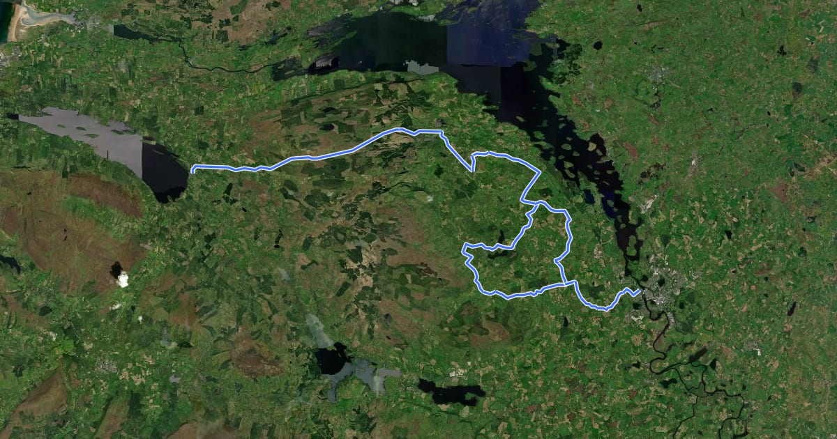 Маршрут Kingfisher Cycle Trail - The West Fermanagh Link (Ride 3) на спутниковом снимке