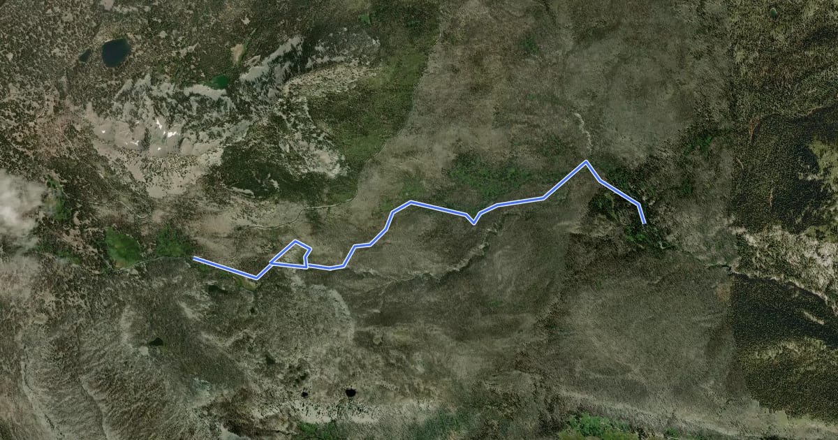 Маршрут Kings Creek Trail на спутниковом снимке