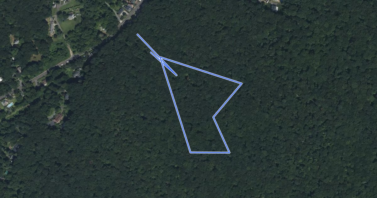 Маршрут Kings Hollow Trail на спутниковом снимке