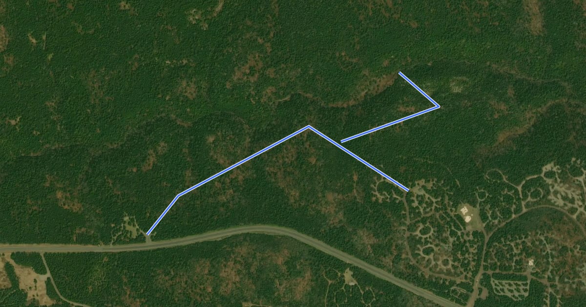 Маршрут Kinnie Brook Trail на спутниковом снимке