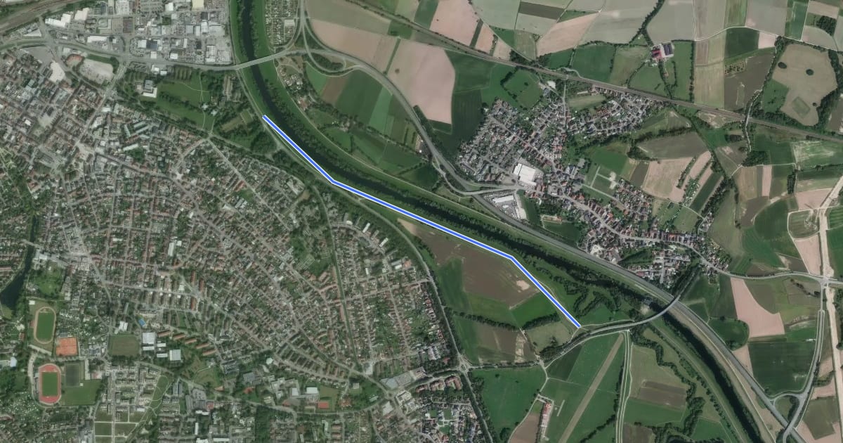 Маршрут Kinzigbrücke - Bei der Schuttermündung на спутниковом снимке