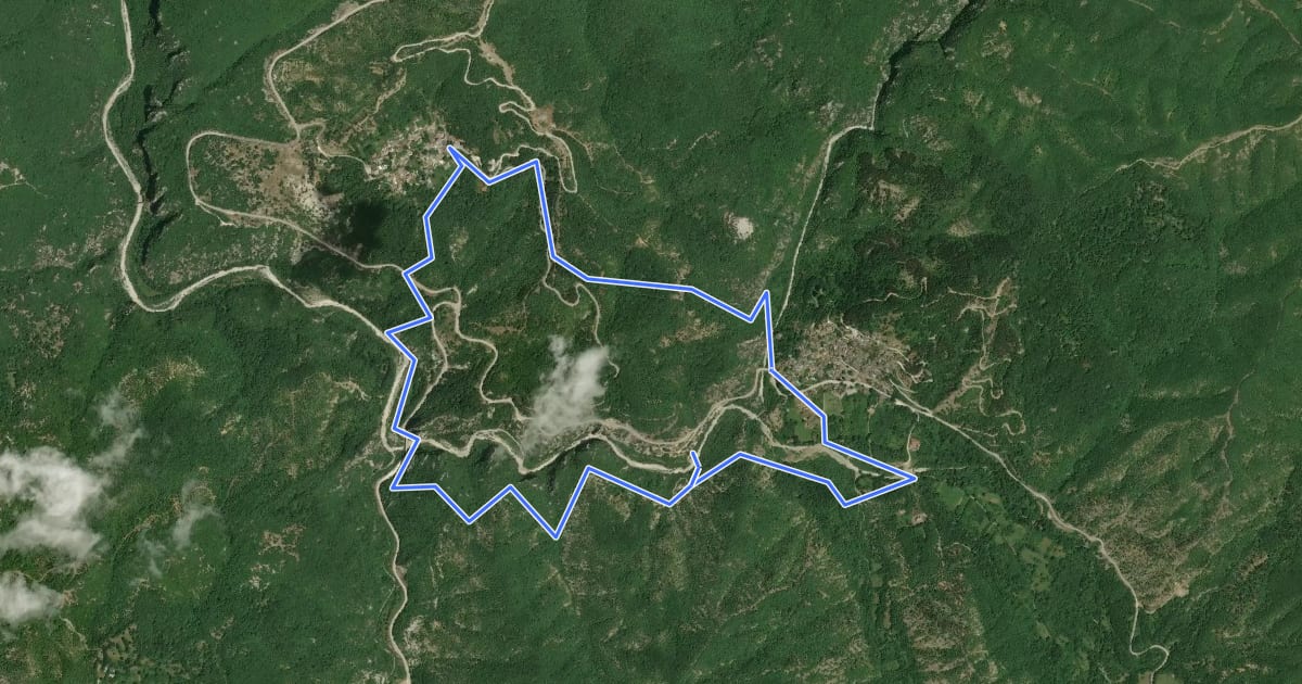 Маршрут Kipi Koukouli Circular Trail на спутниковом снимке