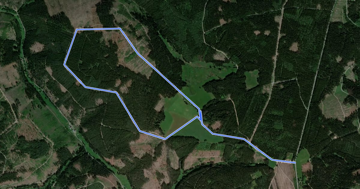 Маршрут Kirchberg-Rundweg на спутниковом снимке
