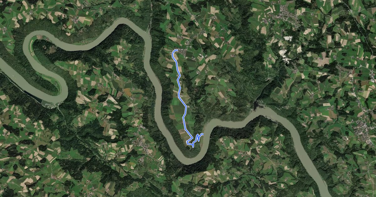 Маршрут Kirchberger Panoramaweg на спутниковом снимке