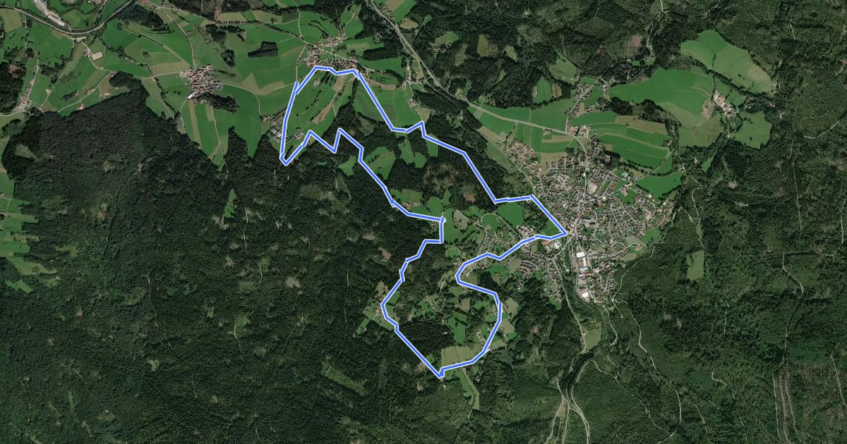 Маршрут Kirchen- & Kapellenweg (Herrmann-Runde) на спутниковом снимке