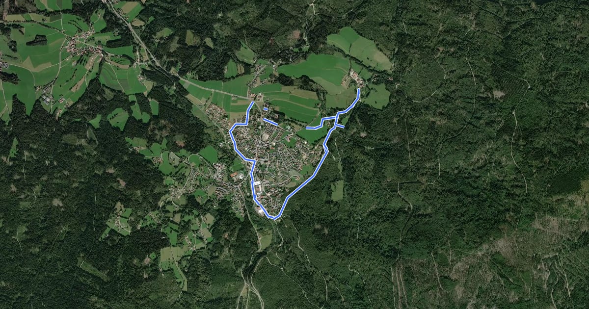Маршрут Kirchen- & Kapellenweg (Marien-Runde) на спутниковом снимке