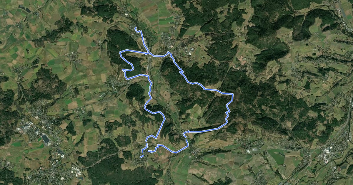 Маршрут Kirchen-Wanderweg на спутниковом снимке