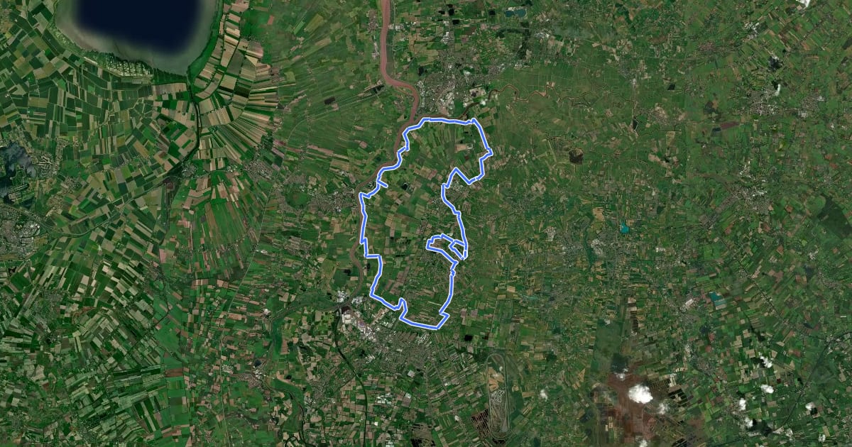 Маршрут Kirchenroute (Westovereledingen) на спутниковом снимке