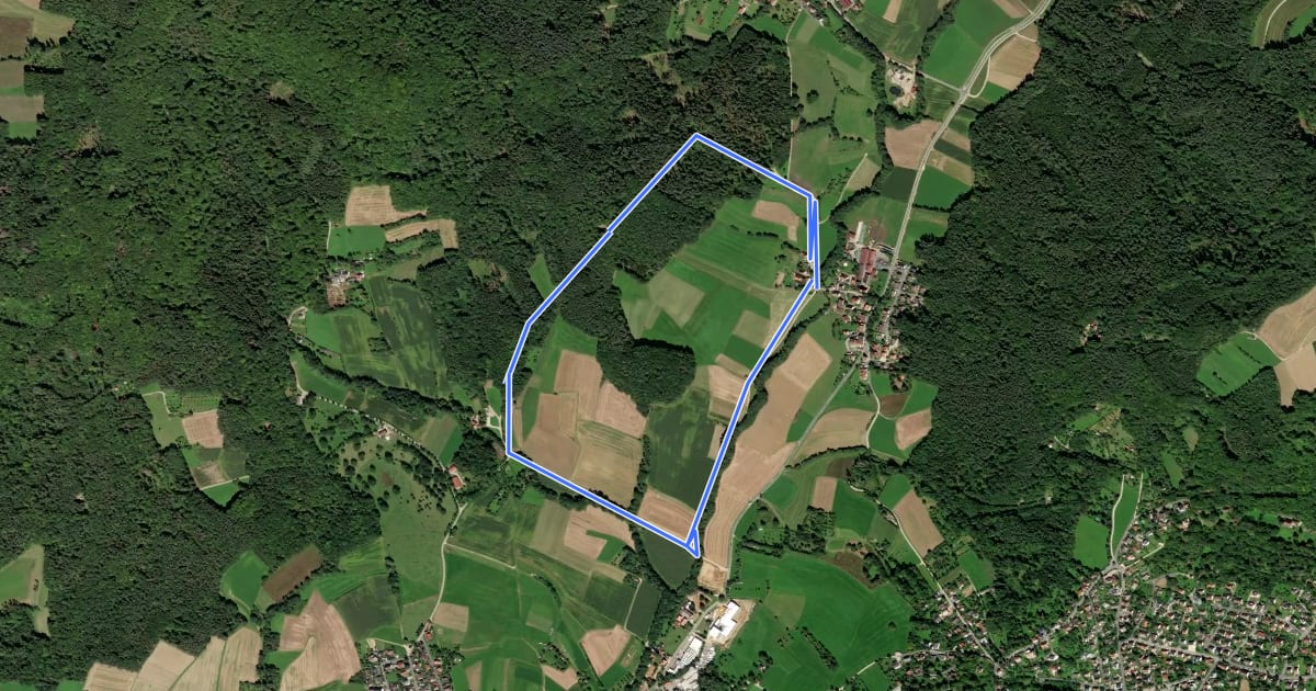 Маршрут Kirchensittenbach 6a на спутниковом снимке