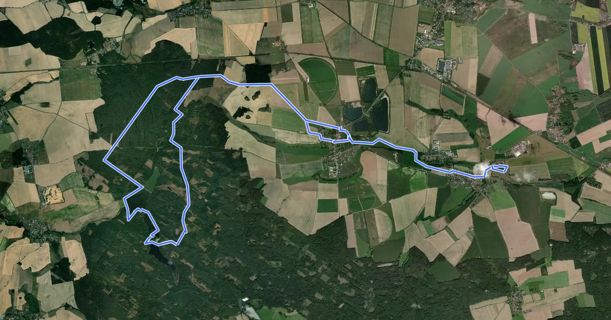 Маршрут Kirchenwanderweg на спутниковом снимке