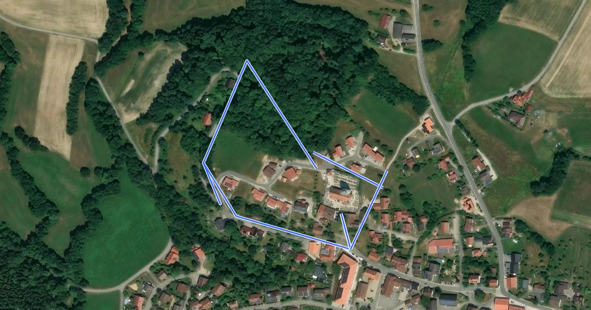 Маршрут Kirchholzsteig на спутниковом снимке