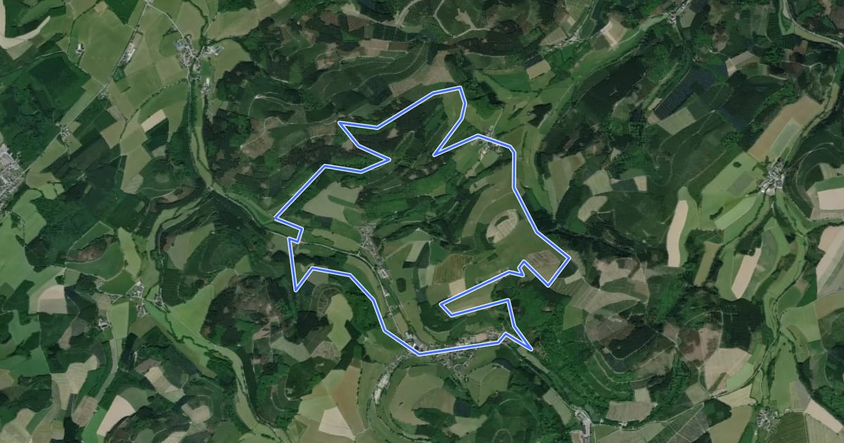 Маршрут Kirchrarbach Rundweg K5 на спутниковом снимке