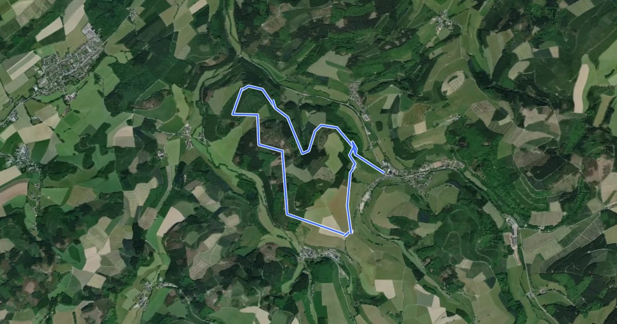 Маршрут Kirchrarbach Rundweg K6 на спутниковом снимке