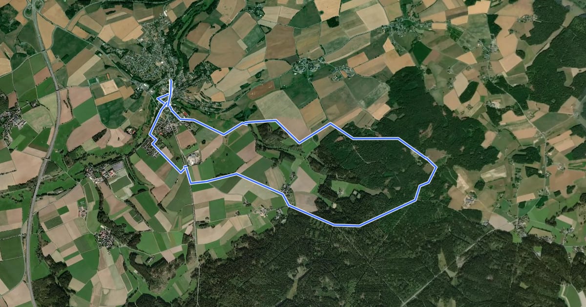 Маршрут Kirchsteigweg на спутниковом снимке