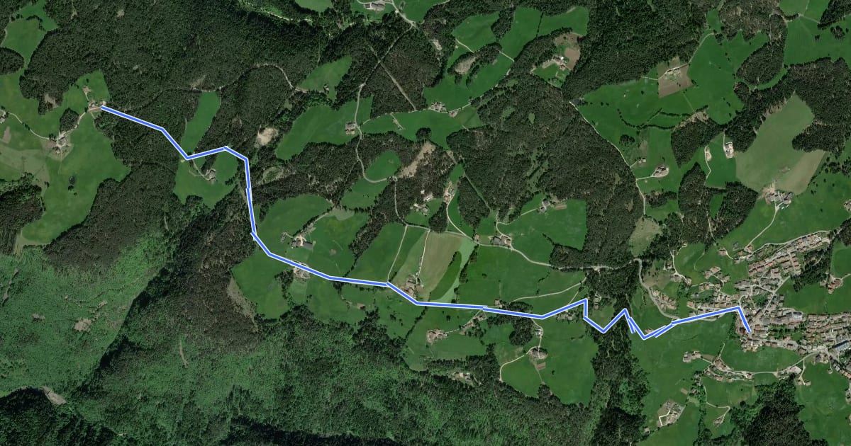 Маршрут Kirchweg на спутниковом снимке