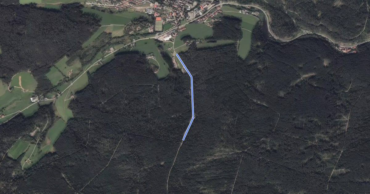Маршрут Kirchweg - Döbeleweg на спутниковом снимке