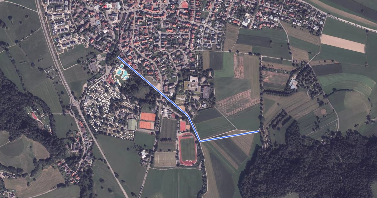 Маршрут Kirchzarten Kurgebiet - Spielplatz am Giersberg на спутниковом снимке