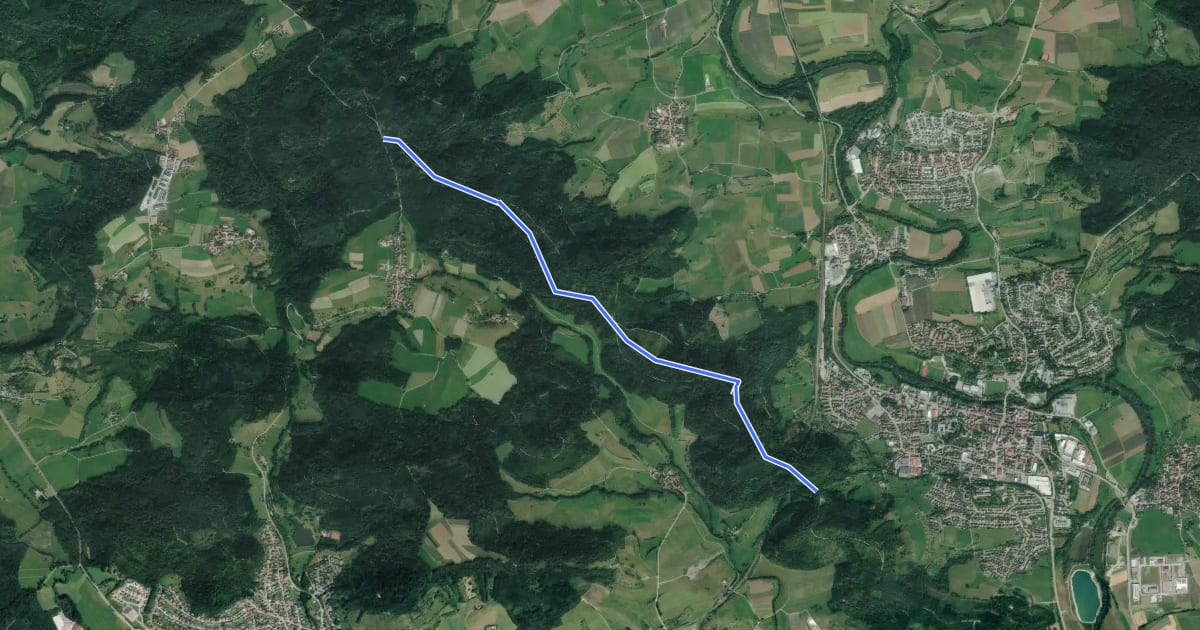Маршрут Kirgelsattel Gaildorf - HW 3 Erlenhof на спутниковом снимке