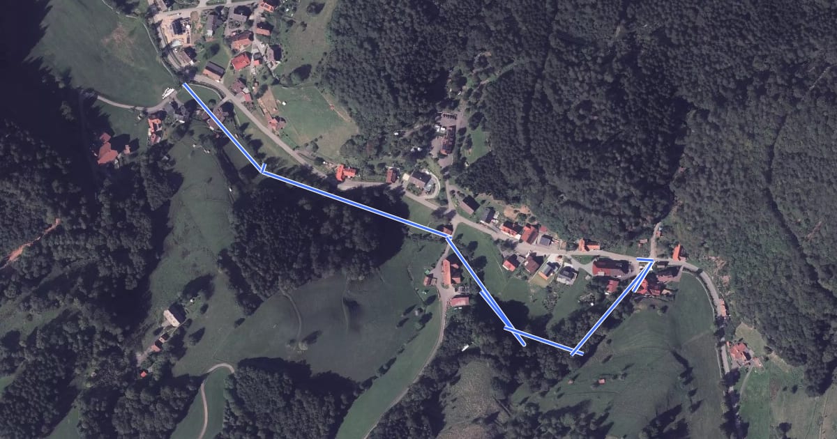 Маршрут Kirnbach-Dorf - Häberlehofweg на спутниковом снимке