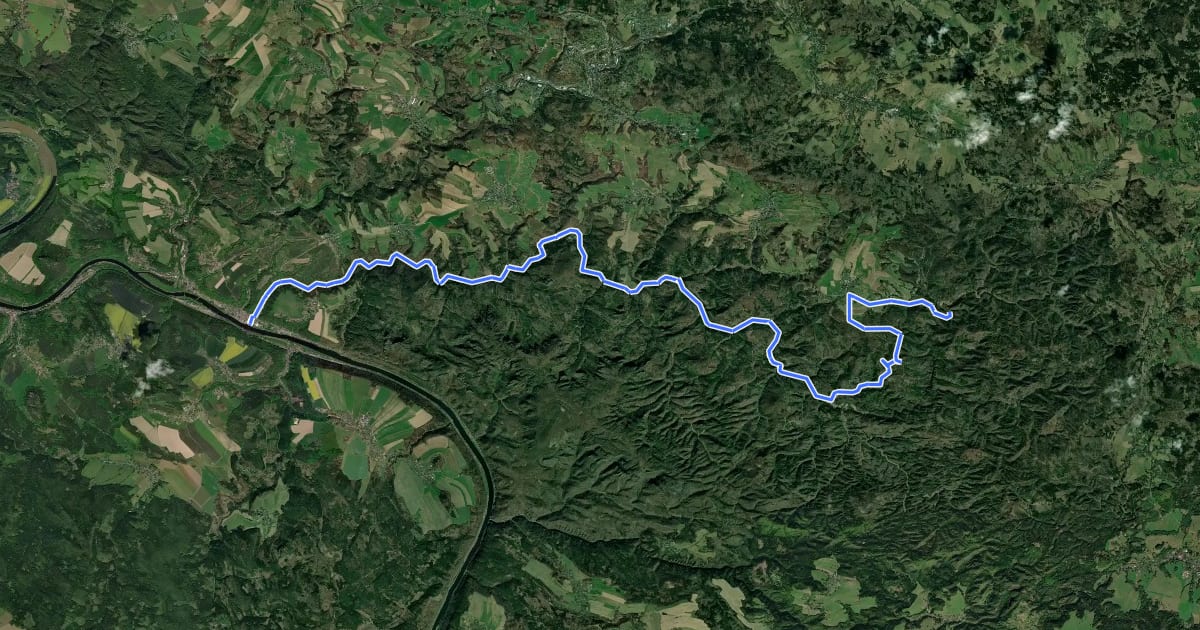 Маршрут Kirnitzsch-Radweg [DE] на спутниковом снимке