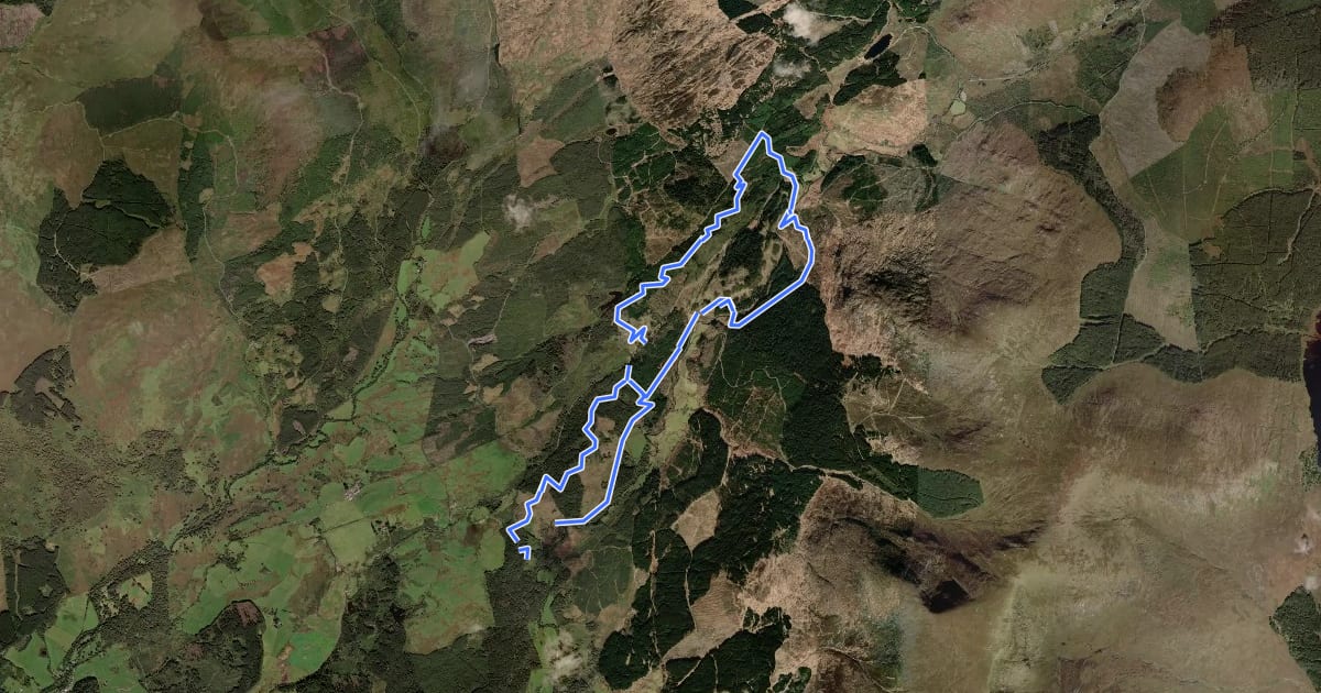 Маршрут Kirroughtree Black Loop на спутниковом снимке