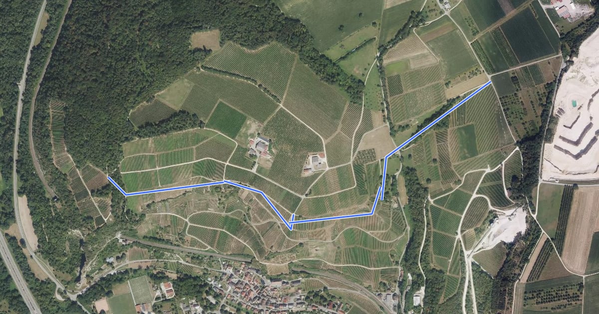 Маршрут Kirschenanlage - Klotzenweg на спутниковом снимке