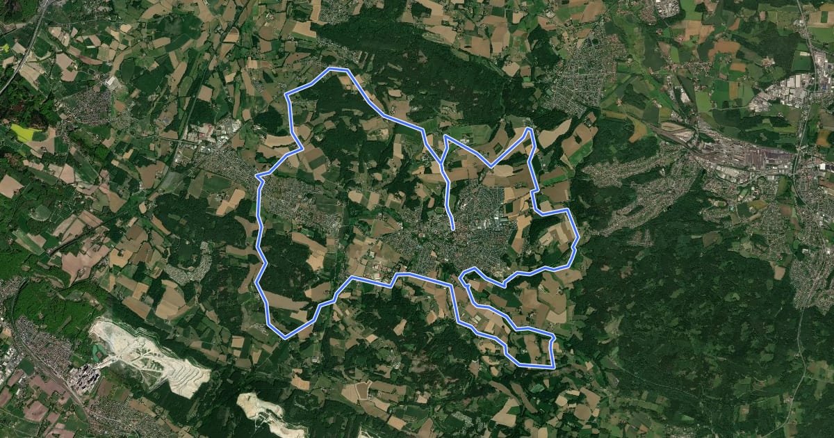 Маршрут Kirschradweg на спутниковом снимке