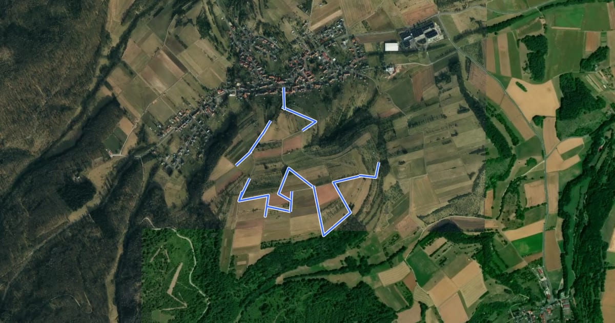 Маршрут Kirschwanderweg 4 на спутниковом снимке