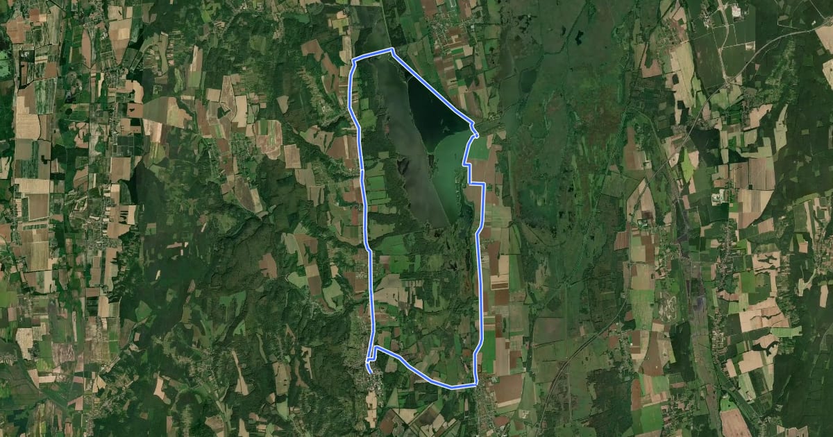 Маршрут Kis-Balaton kerülő Zalakarosról (Kék C) на спутниковом снимке