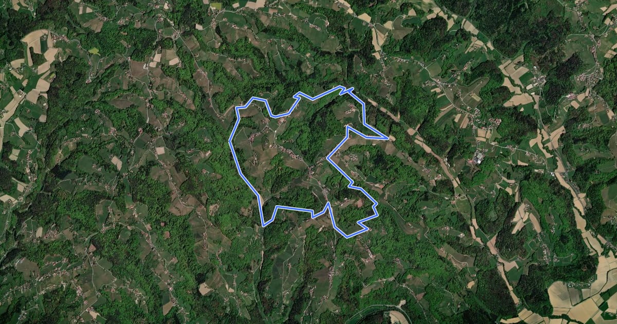 Маршрут Kitzecker Weinwanderweg на спутниковом снимке