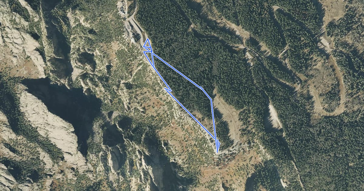 Маршрут Kiwanis Cabin Loop from the Crest на спутниковом снимке