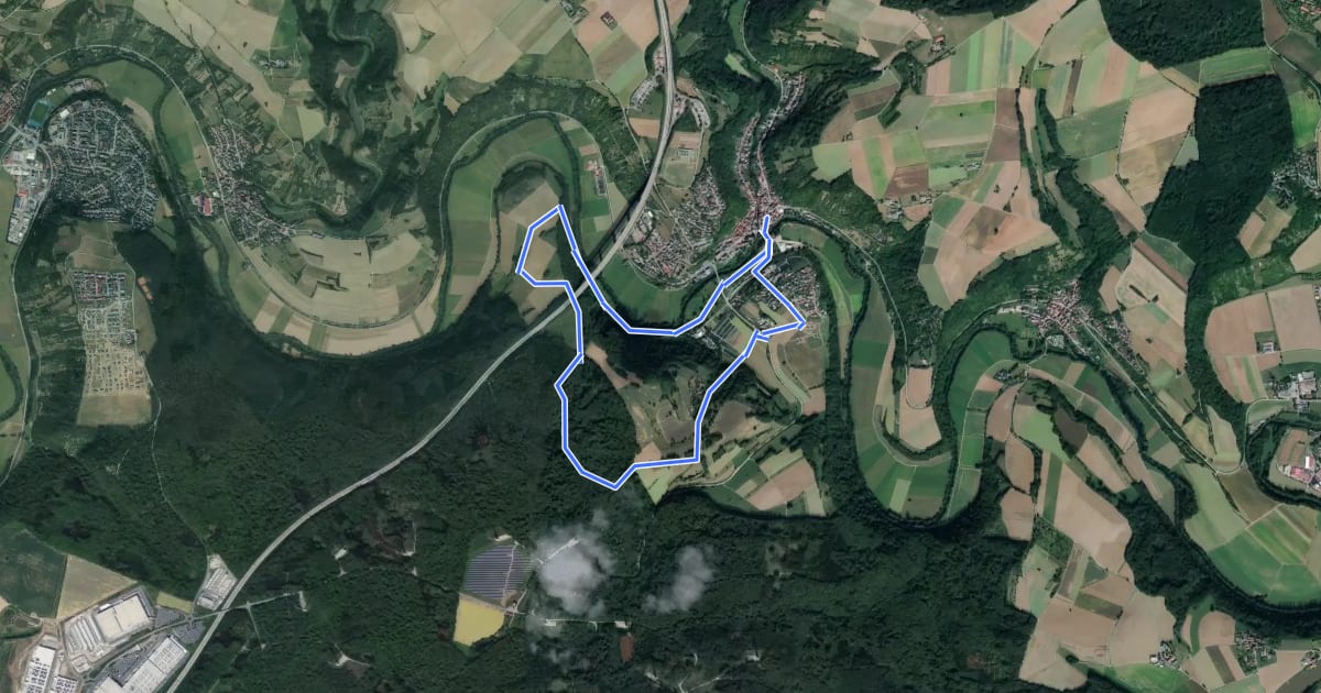 Маршрут KJ14 Widdern-Ziegelhütte-Bühl-Rundweg на спутниковом снимке