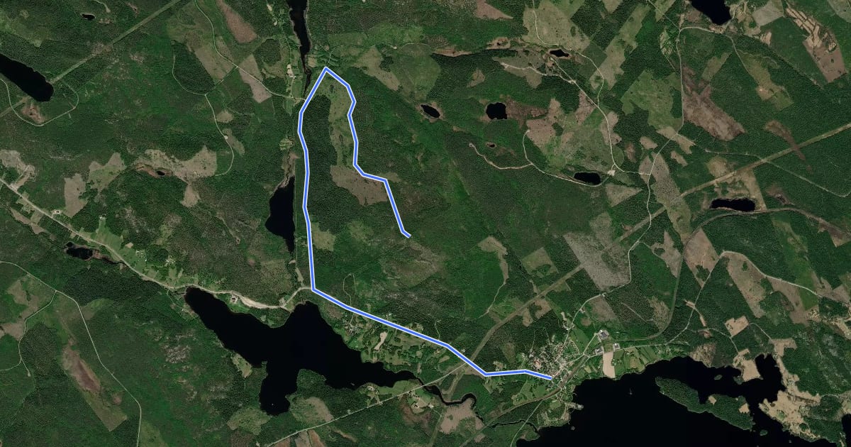 Маршрут Klättra i berg med din Mountainbike на спутниковом снимке