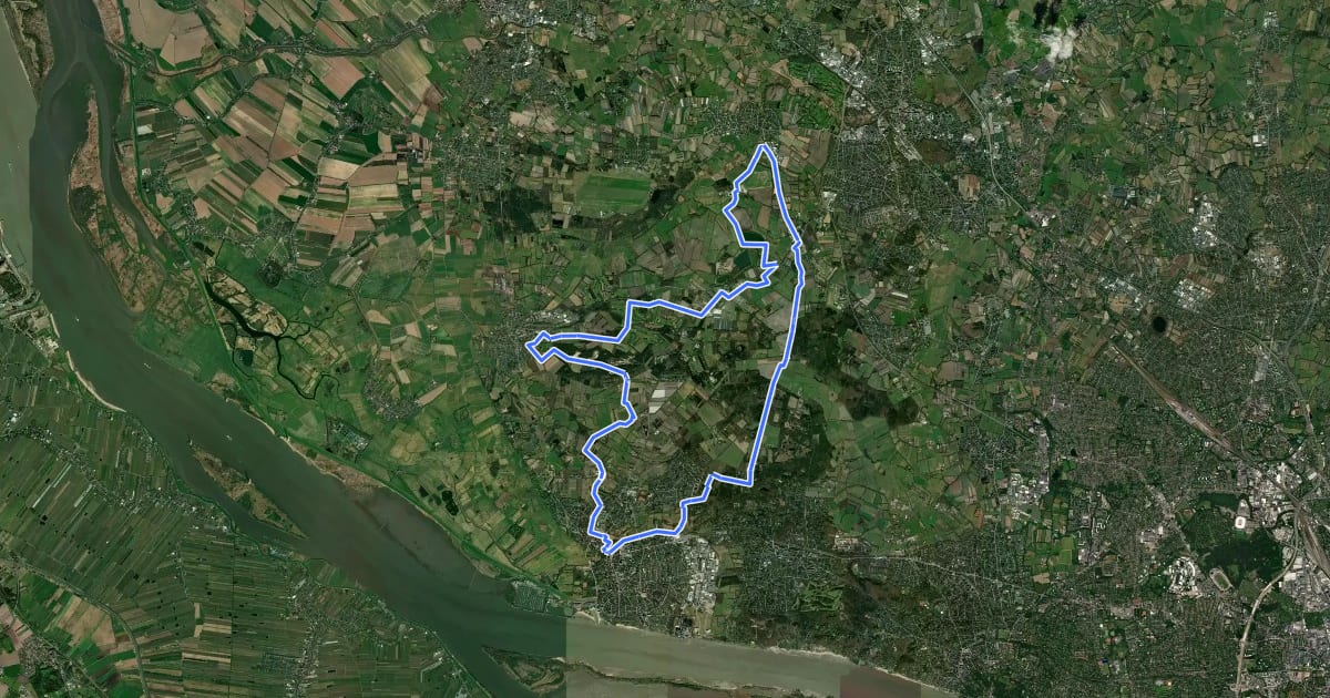 Маршрут Klövensteen Route на спутниковом снимке