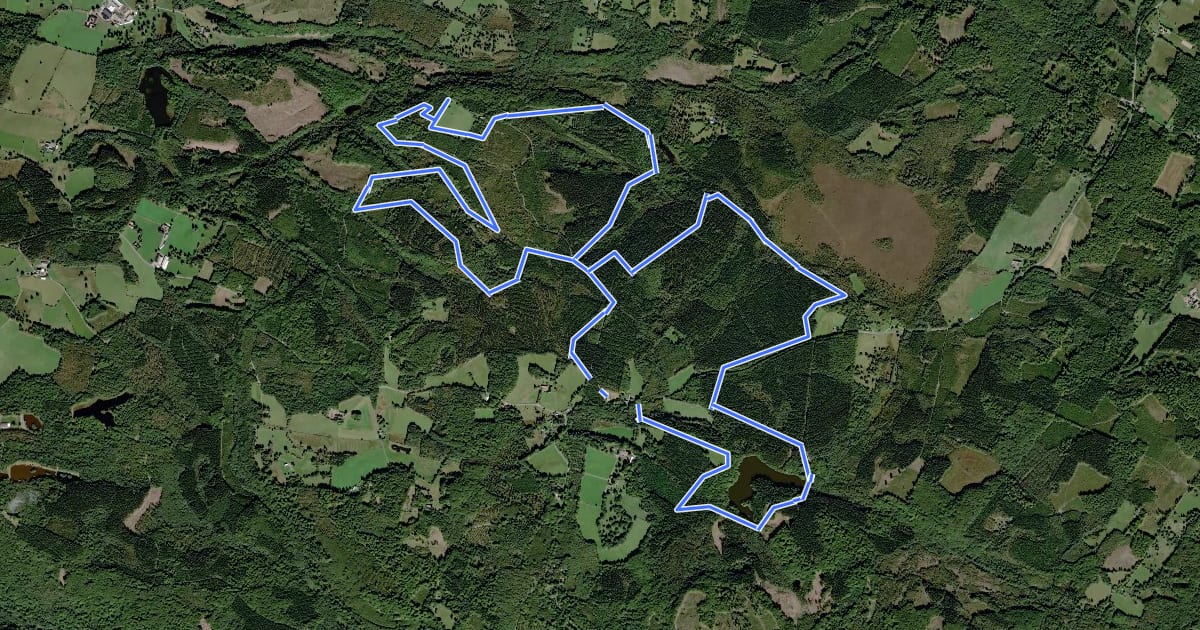 Маршрут Klåveröds blå MTB-led на спутниковом снимке