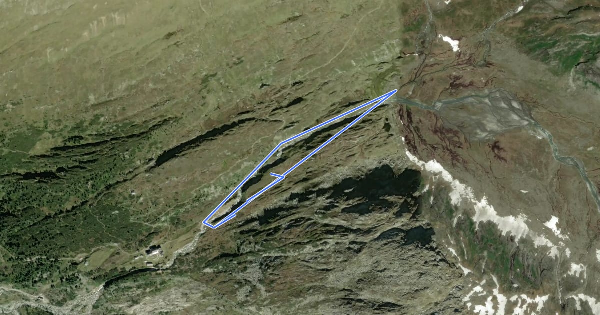 Маршрут Klammweg на спутниковом снимке