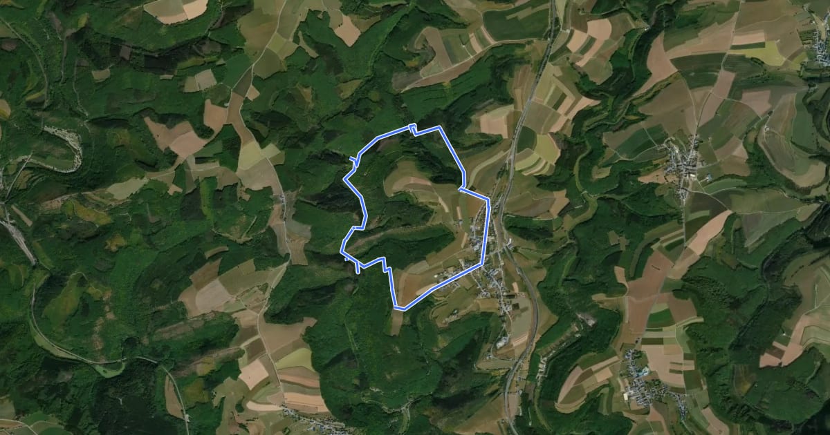 Маршрут Klangwanderweg на спутниковом снимке