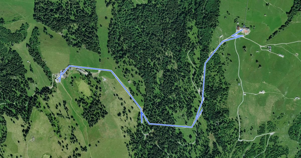 Маршрут Klangweg на спутниковом снимке