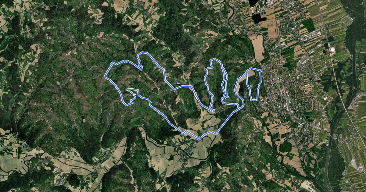 Маршрут Klapotetz Mountainbike Runde на спутниковом снимке