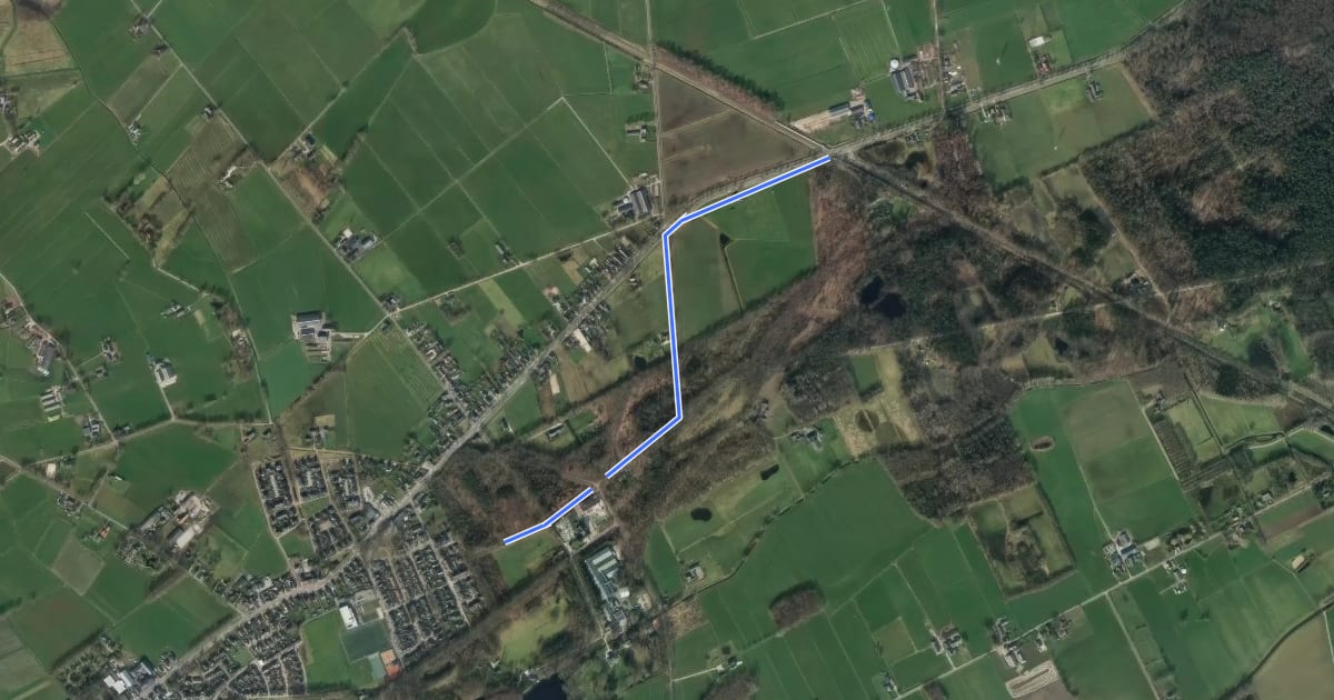 Маршрут Klarenbeeksepad Aanlooproute Station на спутниковом снимке