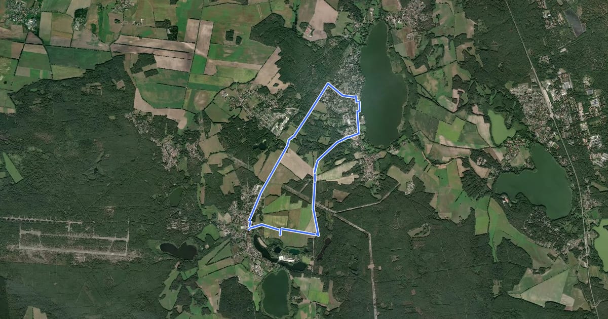 Маршрут Klausdorfer Rundweg на спутниковом снимке