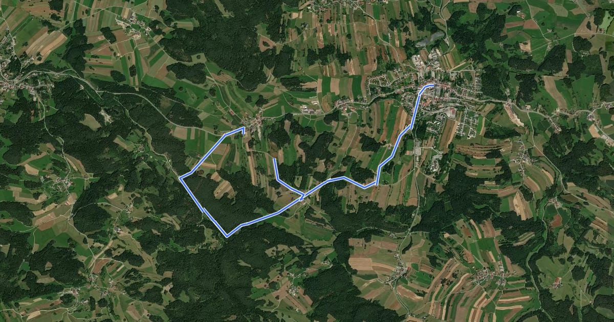 Маршрут Klauskapelle Wanderweg 36 на спутниковом снимке