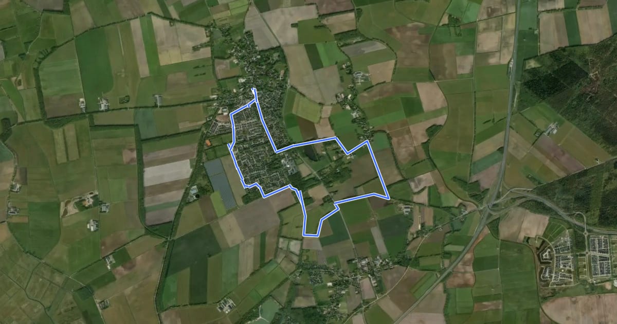 Маршрут Klaverblad Sleen - Onderweg на спутниковом снимке