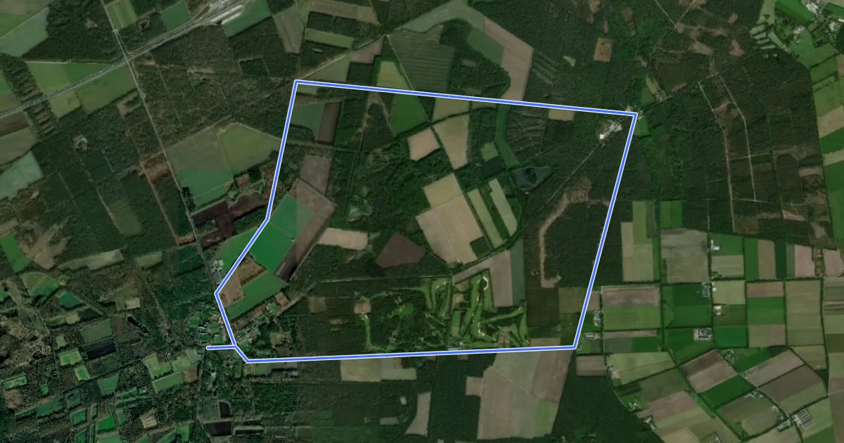 Маршрут Klavertje Vijf : Wandeling 4 - groen на спутниковом снимке