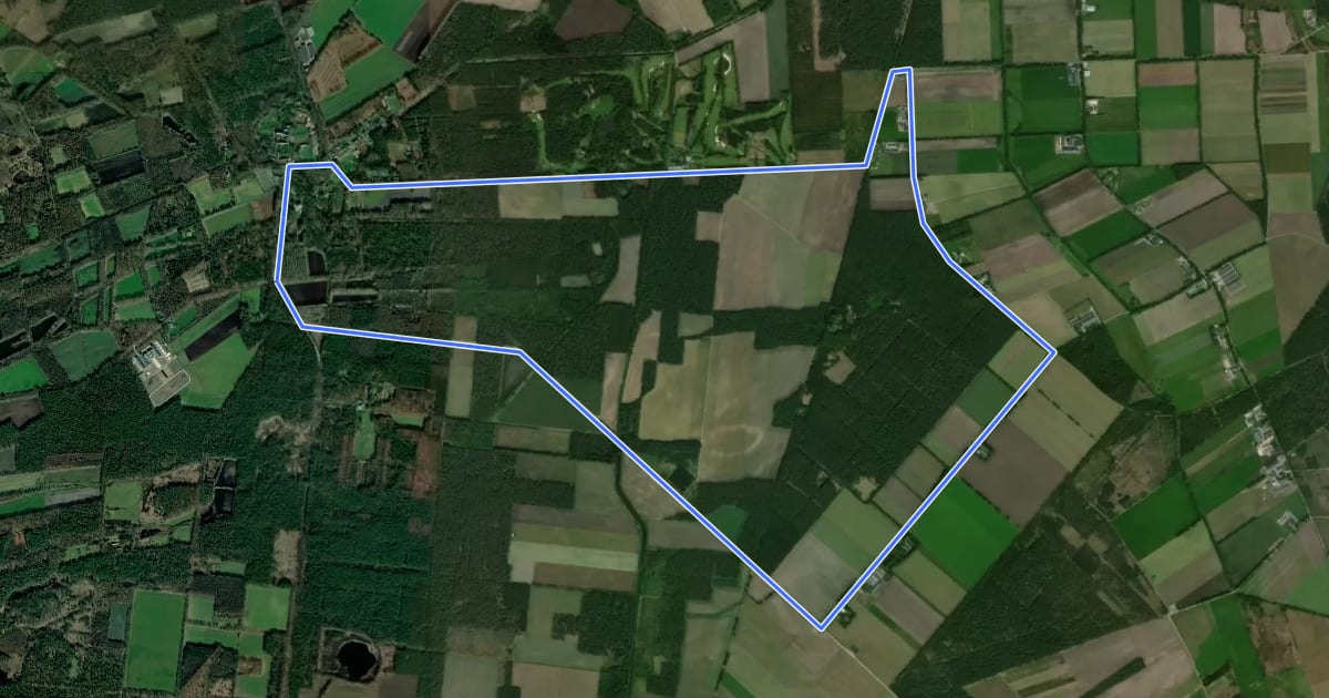 Маршрут Klavertje Vijf : Wandeling 5 - blauw на спутниковом снимке