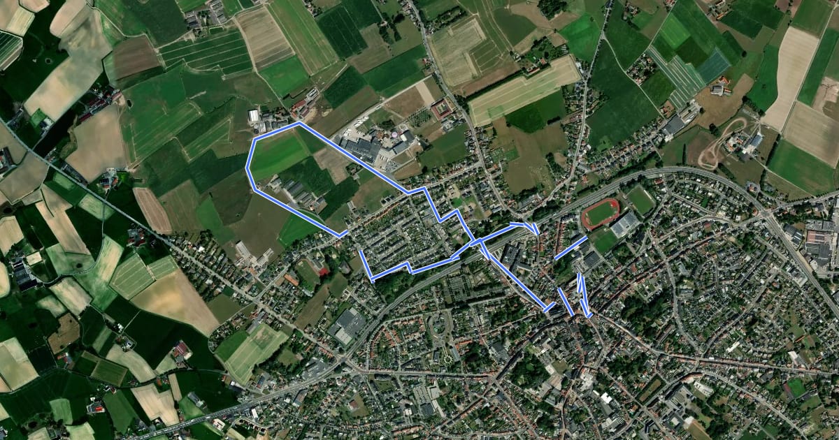 Маршрут Klavertje4wandeling (klavertje 2) на спутниковом снимке