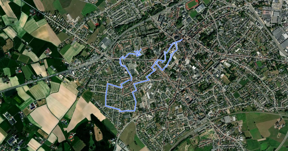 Маршрут Klavertje4wandeling (klavertje 3) на спутниковом снимке