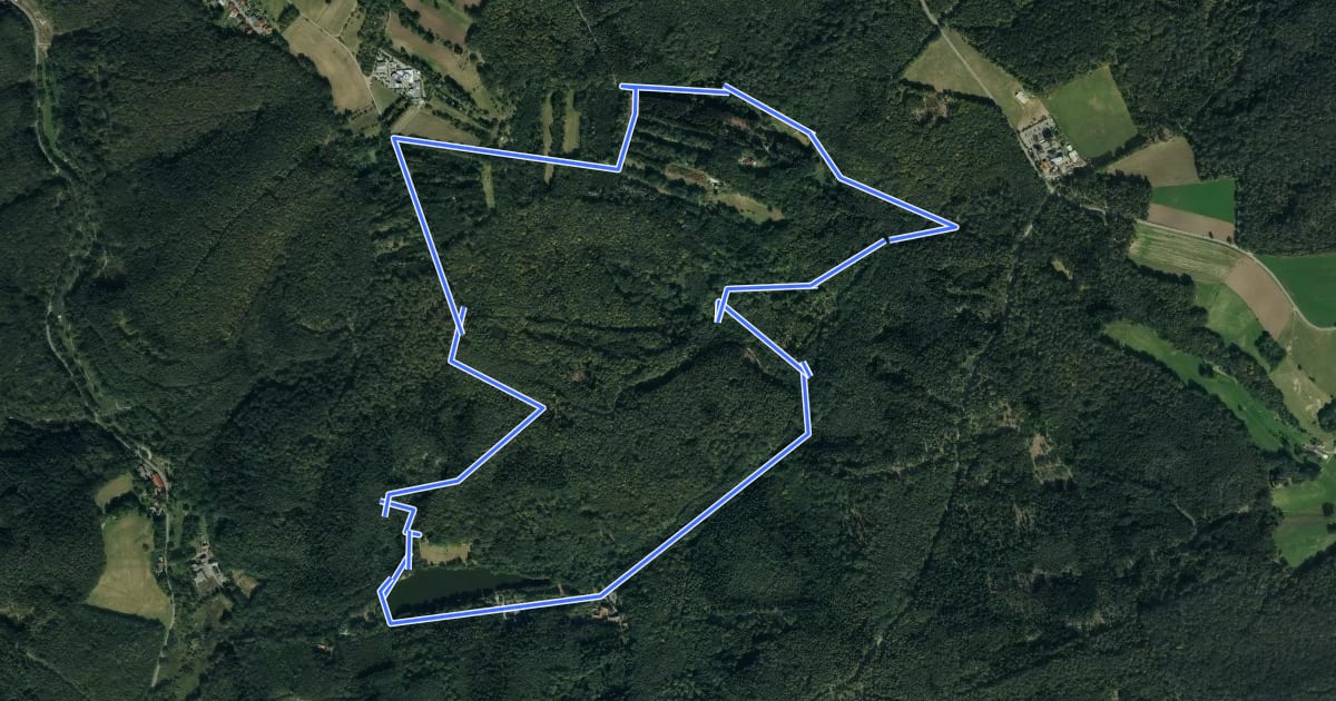 Маршрут Kleberbachtal Runde на спутниковом снимке