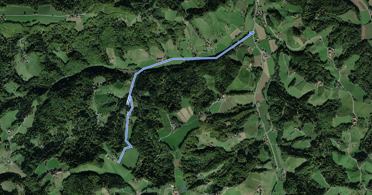 Маршрут Kleeblattwanderweg Nr. 1 Variante Obermuhri->P3 на спутниковом снимке